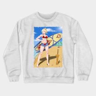 Mordred Summer Shorts Background Jagged Crewneck Sweatshirt